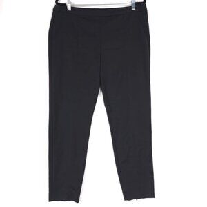 ST. JOHN Dress Pants Women's Size‎ 14 USA🇺🇸MADE Black Zip Hem Side Zip